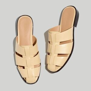 Madewell The Dixson Fisherman Mule Cream Sandals 8.5